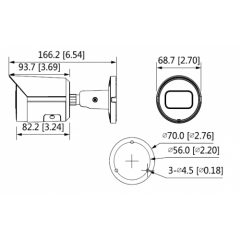 DAHUA IPC-HFW1230S-S-0360B-S4 2Mpix, 3,6mm Lens, SD Kart, Starlight, H265+, 30Mt Gece Görüşü, IP67, PoE Bullet IP Kamera