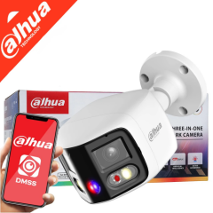 DAHUA IPC-PFW3849S-A180-AS-PV 2X4Mpix, 2,8mm Lens,H265+, 25Mt Gece Görüşü, IP67, Dahili Mikrofon, TiOC Duo Süper Geniş Açı Bullet Ip Kamera