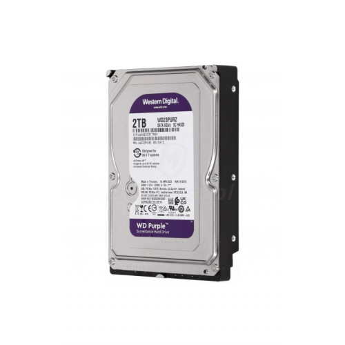 WD PURPLE, WD23PURZ, 3.5'', 2TB, 256Mb, 5400 Rpm, 7/24 Güvenlik, HDD (Türkiye Distribütörü Garantili)